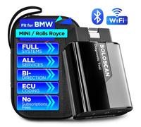 KINGBOLEN Soloscan Valise Diagnostic Auto Tous Les systèmes OBD2 Scanner pour BMW/Mini Cooper/Rolls Royce, avec 50+ Services