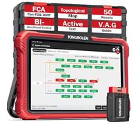 KINGBOLEN Valise Diagnostic Auto K10 Pro, OBD2 Diagnostic français pour système Complet avec 50+ Réinitialisations, Codes ECU, Contrôle Bidirectionnel, Diagramme Topologique, CANFD&DOIP