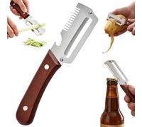 Kingbox and Glowing Peeler, 3-in-1 Multi Function Peeler Knife Combines Peeling, Shredding, And Bottle Opener Functions, For Potato, Carrot, Fruit, Non-slip Ergonomic Handle, Dishwasher Safe (1 Pcs)