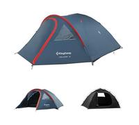 KingCamp 4 Personnes Tente, Imperméable 3000mm Tente de Camping avec Auvent & Fenêtre PVC, Double Couche Tente, Vestibule De Rangement - Idéale pour Festivals, W nd en Famille, Jardin