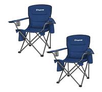 KingCamp Chaise de Camping avec Sac Isotherme et Porte-gobelet, chaises de Camping pour Adultes, chaises Pliantes d'extérieur pour Jardin, Pique-Nique, randonnée, intérieur, capacité de 136 kg, Bleu
