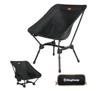 KingCamp Chaise de camping ultra légère portable avec hauteur réglable, chaises de camping robustes pour adultes surdimensionnées avec porte-gobelet jusqu'à 150 kg