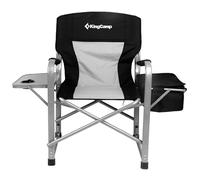KingCamp Chaises de Camping Pliantes pour Adluts Chaise de Directeur Robuste avec Sac Isotherme et Support de Table d'appoint jusqu'à 150 kg