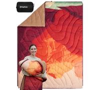 KingCamp Couverture de Camping 200×145 cm | 4-en-1|Range | Polaire Sherpa Chaude,Déperlant,Poncho,Sac d’Urgence,Extérieur Déperlant,Résistante,Idéal van Life,Festivals,Road Trip