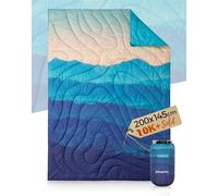 KingCamp Couverture de camping imperméable et légère, chaude par tous les temps, couverture thermique, pliable pour pique-nique, plage, randonnée, voiture, camping et intérieur 200 x 145 cm