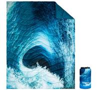 KingCamp Couverture de Camping Imperméable et Légère,Pliable,Compacte,Couverture Thermique,Couverture de Voyage,pour Plage, Randonnée,Voiture,Extérieur et Intérieur,200 x 145 cm,Mer Orageuse