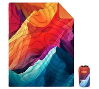 KingCamp Couverture de Camping Imperméable et Légère,Pliable,Compacte,Couverture Thermique,Couverture de Voyage,pour Plage, Randonnée,Voiture,Extérieur et Intérieur,200 x 145 cm,Sommets Colorés