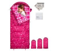 Kingcamp Gigoteuse pour enfant en flanelle pour l'extérieur, couverture multifonctionnelle, chaude et confortable, imperméable, idéale pour le camping, les voyages et les activités (rose)