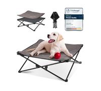 KingCamp Lit Surélevé Pliable pour Chien de Taille Moyenne,M, jusqu'à 60 kg | Lit pour Chien avec Maille Respirante,Tapis d'Hiver, Surélevé 30cm, Cadre en Acier Q195, pour Intérieur&Extérieur
