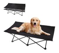 KingCamp Lit Surélevé Pliable pour Grand Chien, Taille L, jusqu'à 70 kg | Lit pour Chien avec Maille Respirante,Tapis d'Hiver, Surélevé 30cm, Cadre en Acier Q195, pour Intérieur&Extérieur