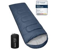 KingCamp Oasis Sac de couchage couverture avec tête de lit, pour adulte, poids léger, 3 saisons, bleu, taille L, 220 × 75 cm