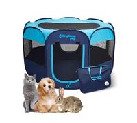 KingCamp Parc portable pour chien et chiot - Tente pliable avec étui de transport pour intérieur et extérieur - Fermeture éclair amovible - 73,9 x 73,9 x 42,9 cm