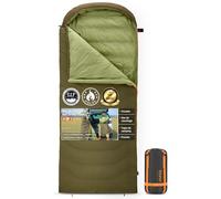 KingCamp Sac de Couchage 3-4 Saisons en Duvet et Coton, Sac De Couchage Sarcophage, Sac de Couchage Adulte Enfant Compact Hiver pour Camping Voyage Tentes Randonnée Extérieur Intérieur, 220 * 80cm