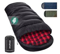 KingCamp Sac de Couchage Adulte Hiver, Sac de Couchage Hiver Flanelle, Compact 3-4 Saisons Couverture pour Camping Voyage Tentes Randonnée Extérieur Intérieur, 7℃ à -13℃/230 * 90cm