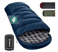 KingCamp Sac de Couchage Adulte Hiver, Sac de Couchage Hiver Flanelle, Compact 3-4 Saisons Couverture pour Camping Voyage Tentes Randonnée Extérieur Intérieur, 7℃ à -13℃/230 * 90cm