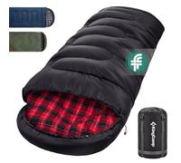 KingCamp Sac de Couchage Adulte,Sac de Couchage Flanelle, Compact 3-4 Saisons Couverture pour Camping Voyage Tentes Randonnée Extérieur Intérieur, 7℃ à -13℃/230 * 90cm