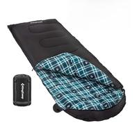KingCamp Sac de Couchage d'hiver pour Adultes, Sac de Couchage 3 à 4 Saisons doublé en Flanelle pour Temps Froid, Grand et léger, résistant à l'eau, pour Camping, randonnée, randonnée