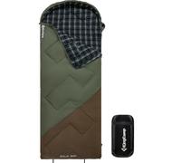 KingCamp Sac de Couchage d'hiver Unisexe 300 g Vert/Marron L 230 x 90 cm
