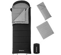 KingCamp Sac de Couchage en Flanelle pour Adulte 3 en 1 avec Couverture Amovible Sac de Couchage 4 Saisons d'Extérieur Chaud et Durable pour Camping Randonnée Trekking Escalade Voyage en Plein Air