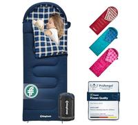 Kingcamp Sac De Couchage Enfant,Flanelle Coton,170 * 70cm,7℃ à -13 ℃, 3-4 Saisons, Fille Ou Garçon,Hiver Compact Couverture pour Camping Voyage Tentes Randonnée Extérieur Intérieur