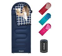 KingCamp Sac de Couchage pour Enfants 3 à 4 Saisons doublé en Flanelle pour Temps Froid, pour Adolescents, Jeunes, Enfants, garçons, Filles, Camping, randonnée, Sac à Dos, imperméable, léger et