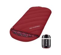 KingCamp Sac de Couchage XXL 3-4 Saisons Flanelle de Coton Extra Large 220x100cm pour Adultes Extrême -10℃ Compact Portable Confortable Professionnel Chaud pour Camping Randonnée Extérieur Intérieur