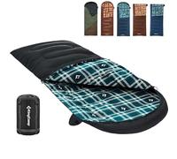 KingCamp Sleeping Bag for Adults Grand Sac de Couchage léger et résistant à l'eau pour Le Camping, la randonnée, Unisexe, Fermeture éclair Gauche Noire 2,6 kg, 90.6 x 35.4