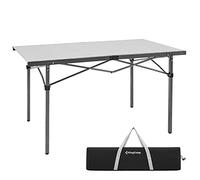 KingCamp Table de camping pliante en aluminium 136 x 70 cm