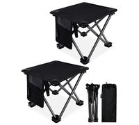 KingCamp Tabouret de Camping 2 Pack, Tabouret Pliable Léger Capacité de Charge 180 kg, Tabouret de Pêche et Camping avec Sac de Transport