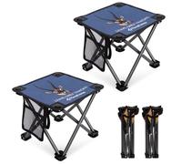 KingCamp Tabouret de Camping Tabouret Pliant Portable Chaise Portable | Mini tabouret pliant portable pour adultes et enfants avec poche latérale, tissu Oxford 600D pour camping, pêche