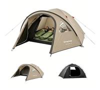 KingCamp Tente de Camping 3 à 4 Personnes avec Auvent, Imperméable 3000 mm | Tente Double Couche avec Fenêtres PVC,Port E, Vestibule de Rangement, Montage Rapide en 10 Min pour Festival, W nd,Jardin