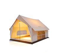 KingCamp Tente Maison 4-5 Personnes, 8m² Tente Coton TC, Kaki