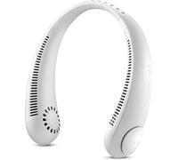 Kingcenton Ventilateur de Cou Portable Rechargeable Par USB Sans Pales Avec Rotation Libre à 360 °,Changement de Vitesse Pour le Travail,La Cuisine,Voyages,Sport,Activités de Plein Air (Blanc)