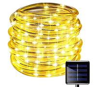 KINGCOO Bande LED Guirlande Tube Lumineuse Solaire, Etanche 30M 300LED Solaire Ruban Lumineux Fil de Cuivre Tuyau de Lumière pour Extérieur Mariage Maison Fête Noël Décoration (Blanc chaud)
