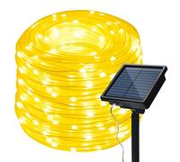 KINGCOO Bande LED Lumières Solaire Extérieures, Étanche 72FT 200LED 8 mode Ruban Tube Fil De Cuivre de Corde Solaire Guirlande Lumières pour Jardin Maison Fête Mariage Noël Décoration (Blanc chaud)