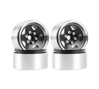 KINGCOO Beadlock Lot de 4 jantes de 1,9" en aluminium à 5 rayons pour voiture RC Rock Crawler 1/10 RC Rock Crawler pour Axial SCX10 TRX4 D90 MST VS4-10 Redcat Gen8 Enduro Upgrade Accessoires (noir)