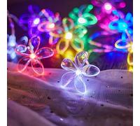 KINGCOO Guirlande lumineuse décorative à 20 LED en forme de fleur de cerisier alimentée par piles pour maison, chambre à coucher, jardin, fête de mariage, décoration de Noël (2,8 m, multicolore)