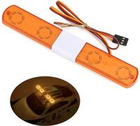 KINGCOO Lampe d'alarme de voiture radiocommandée, lampe flash rotative, éclairage de police pour 1/10 1/8 1/12 1/14 RC, camion d'ingénierie pour HSP TRX4 Tamiya Axial SCX10 (145 mm jaune)