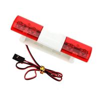 KINGCOO Lampe d'alarme de voiture radiocommandée LED Lampe flash rotative Éclairage de police pour 1/10 1/8 1/12 1/14 Camion d'ingénierie RC pour HSP TRX4 Tamiya Axial SCX10 (rouge)