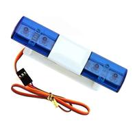 KINGCOO Lampe d'alarme de voiture radiocommandée LED Lampe flash rotative Éclairage de police pour 1/10 1/8 1/12 1/14 Camion d'ingénierie RC pour HSP Traxxas TRX4 Tamiya Axial SCX10 (bleu)