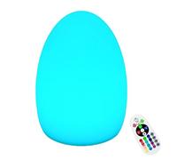 KINGCOO Lampe de LED Table Cube Lumineux, Lampe D'ambiance LED Boule Rechargeable de Nuit pour Décoration de Mariage Noël Anniversaire Cadea (10x15cm-Oeuf)