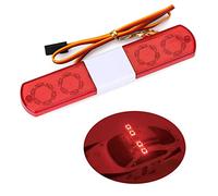 KINGCOO Lampe LED multifonction pour alarme de voiture compatible avec modèles RC 1/10 1/8 1/12 HSP Traxxas TRX4 Tamiya CC01 4WD Axial SCX10 (115 mm - Rouge)