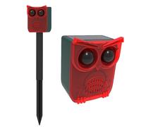 KINGCOO Lot de 2 détecteurs de mouvement solaires avec 13 sons, 129 dB, LED rouge, avertissement de sécurité, lumière stroboscopique, pour l'extérieur, allée, ferme, cour, orchard Scheun
