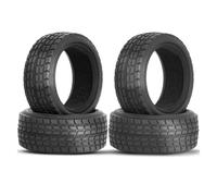 KINGCOO Lot de 4 pneus de voiture RC 1/10 sur la route - En caoutchouc avec inserts en mousse - Pour voiture RC On Road Runflating Touring Racing Car pour Tamiya HSP HPI Kyosho (C-65 mm)