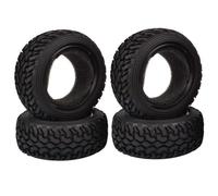 KINGCOO Lot de 4 pneus de voiture RC 1/10 sur la route - En caoutchouc - Avec inserts en mousse - Pour voiture RC On Road Runflating Touring Racing Car pour Tamiya HSP HPI Kyosho (L - 75 mm)