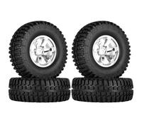 KINGCOO Lot de 4 pneus de voiture RC Crawler de 100 mm en caoutchouc à 6 rayons en plastique de 1,9" pour pièces RC Rock Crawler de voiture Axial SCX10 CC01 D90 TF2 TRX4 Tamiya Gen8