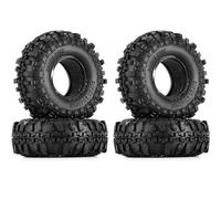 KINGCOO Lot de 4 pneus de voiture RC Crawler en caoutchouc 1,9" pour 1:10 RC Rock Crawler Pièces pour Axial SCX10 D90 TF2 TRX4 Tamiya Gen8 (110 mm)