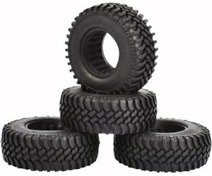 KINGCOO Lot de 4 pneus de voiture RC Crawler en caoutchouc 1,9" pour 1:10 RC Rock Crawler Pièces pour Axial SCX10 D90 TF2 TRX4 Tamiya Gen8 (A-100 mm)