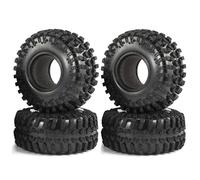 KINGCOO Lot de 4 pneus de voiture RC Crawler en caoutchouc de 2,2" pour 1:10 RC Rock Crawler Pièces pour Axial SCX10 D90 TF2 RR10 TRX4 TRX6 Tamiya Redcat HSP HPI Kyosho (130 mm-A)