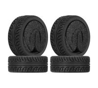 KINGCOO Lot de 4 pneus de voiture RC en caoutchouc avec inserts en mousse pour pneus de voiture RC 1:10 sur route, Runflating, Touring Racing Car pour Tamiya HSP HPI Kyosho (62 MM-E)